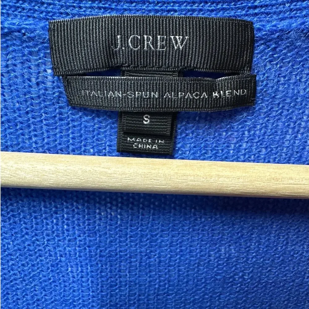 J. Crew Italian Spun Alpaca Blend Cardigan Sweater Lightweight Button Front Sz S
